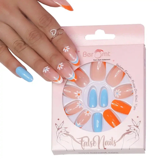 PLAIN FRENCH TIPS (NAIL KIT INCLUDED)-Orange