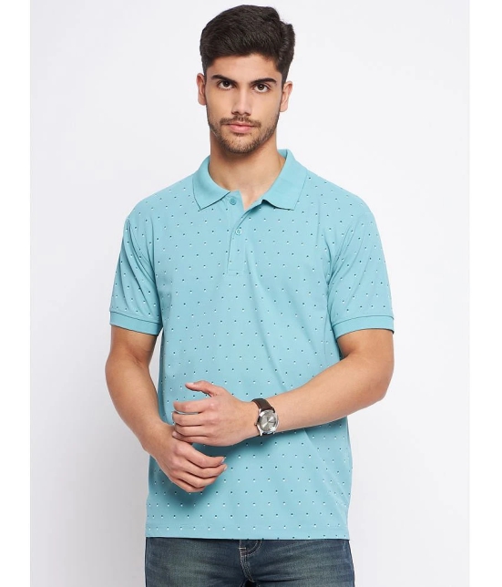 MXN - Aqua Cotton Regular Fit Mens Polo T Shirt ( Pack of 1 ) - None