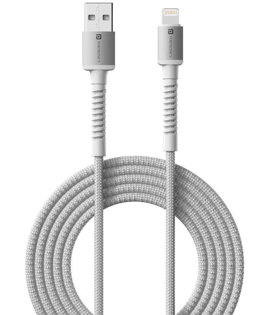 Portronics White 3A Type C Cable 2 Meters - White