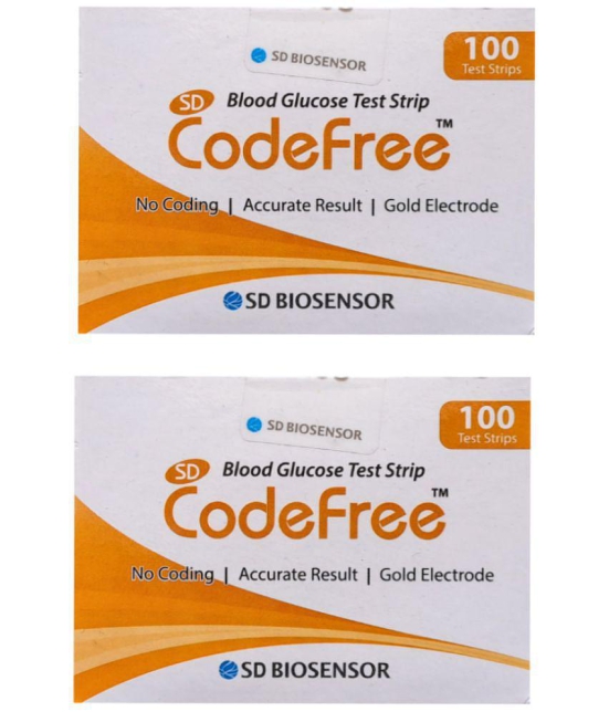 SD Codefree 200 (100Ã?2) Test Strips - Expiry:03/2024 100 Strips and More