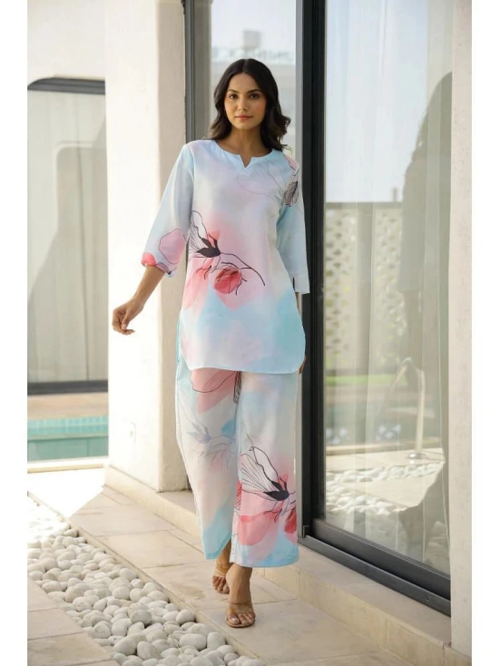 Label Flavia Multicolor Printed Pant Top Set - None