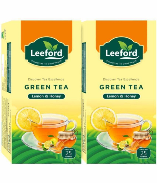 Leefordgreen Tea Lemon & Honey Refreshign Flavour Pack of 2 (25 Tea Bags Each)