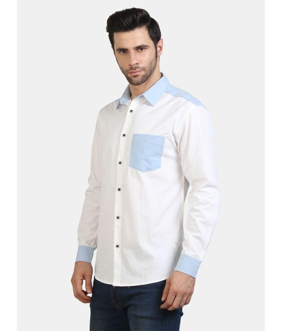 Life Roads - White Cotton Slim Fit Men's Casual Shirt ( Pack of 1 ) - None