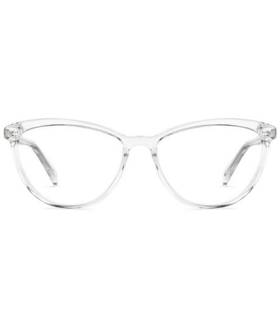 DAYAKU White Cateye Spectacle Frame Cat Eye