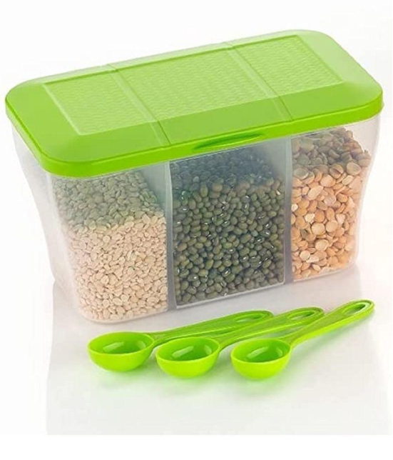 HOMETALES - Dal/Food/Grocery Plastic Green Pickle Container ( Set of 1 ) - Green