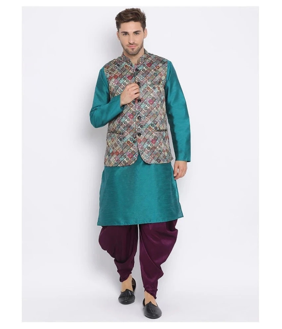 Hangup Multi Polyester Blend Kurta Pyjama Set - None