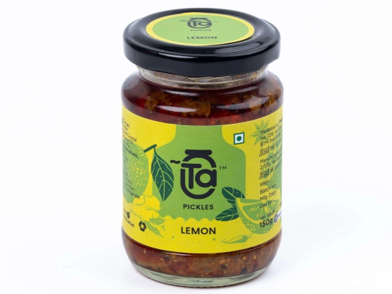 Ta Pickles | Lemon Ginger & Green Chilli Pickle | 150g | Made with Cold Pressed Oil | Homemade | Traditional Indian Taste | Natural | No Preservatives