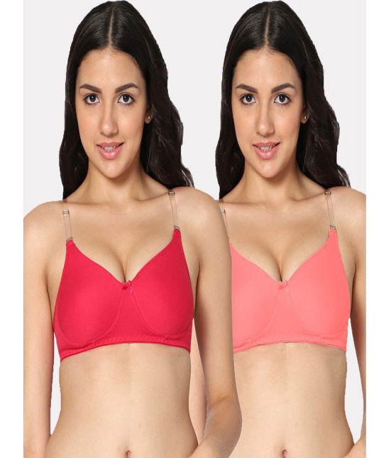 IN CARE LINGERIE - Multicolor Cotton Heavily Padded Women's T-Shirt Bra ( Pack of 2 ) - None