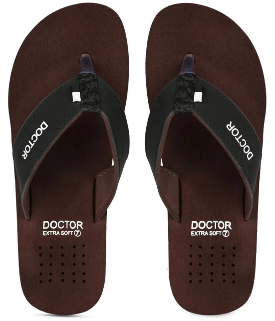 DOCTOR EXTRA SOFT - Brown Mens Thong Flip Flop - None