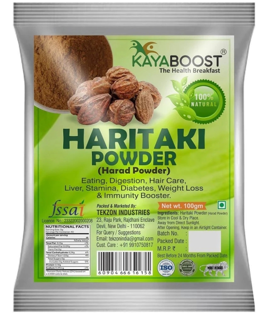 KAYABOOST Harad Powder Haritaki Terminalia Chebula Harade Myrobalan Kadukkai Weight Loss (100 g)