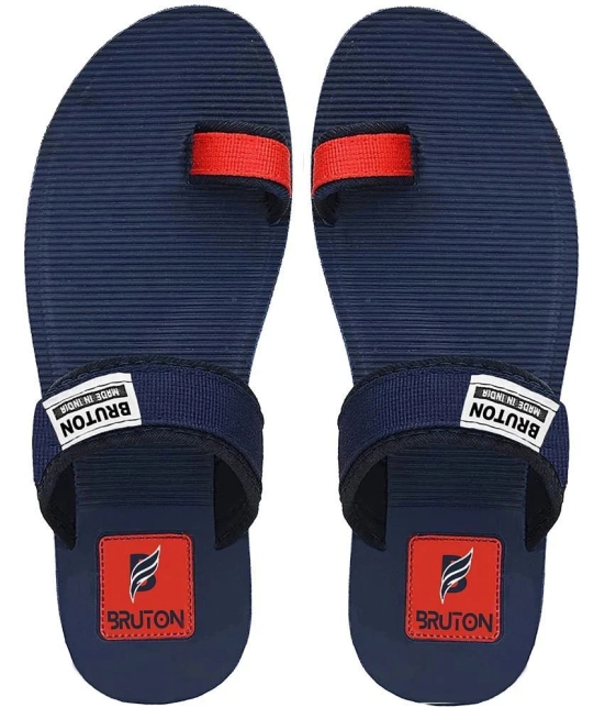 BRUTON Blue Mens Thong Flip Flop - None