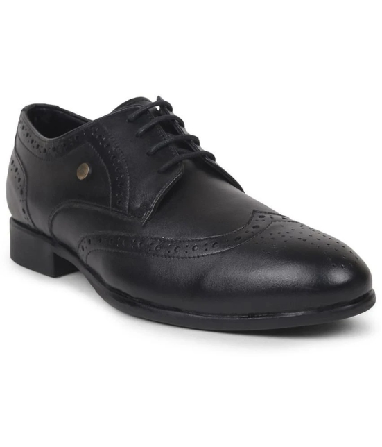 Liberty - Black Mens Brogue Formal Shoes - None