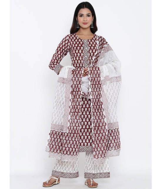 KIPEK Cotton Kurti With Palazzo - Stitched Suit Single - M