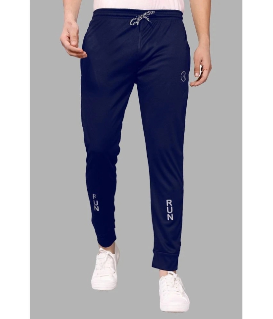 Anand Navy Blue Lycra Mens Joggers ( Pack of 1 ) - None