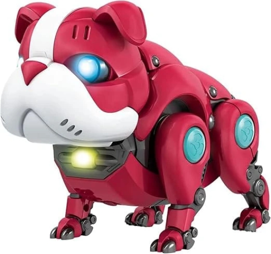 Interactive Robot Toy Dog, Remote Control Robot Toys for Kids, Voice Control, Gesture Sensing, Programmable, LED Eyes, Music and Dance, Gift for Boys and Girls