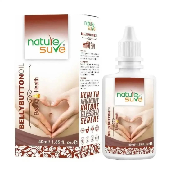 Nature Sure Belly Button Nabhi Oil for Health and Beauty in Men and Women - 40ml