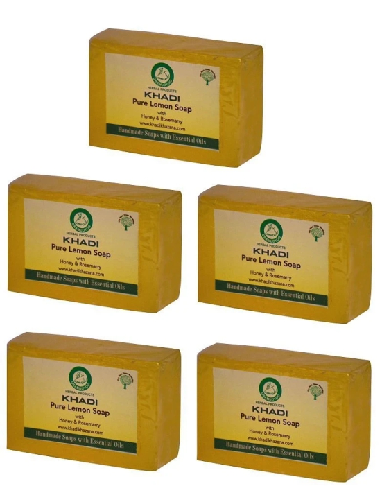 Khadi Herbal Pure Lemon Soap - 125gm (Pack of 6)