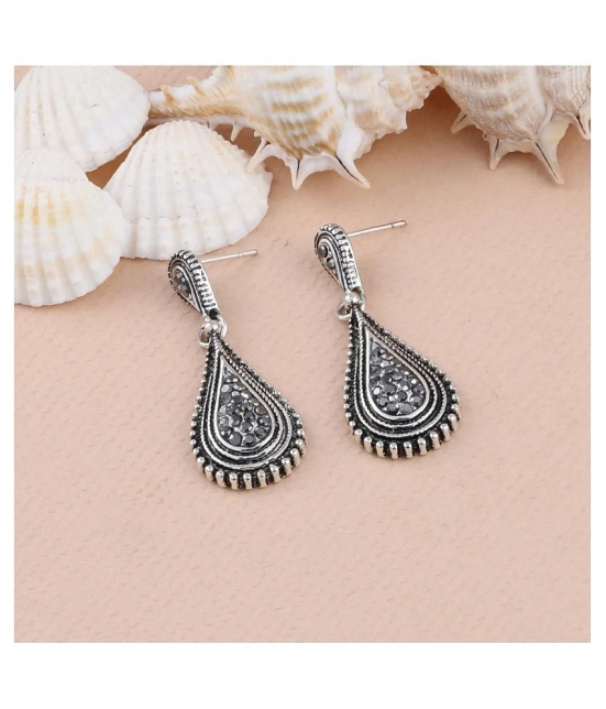 SILVER SHINE Oxidised silver Party Wear Dangle Earring For Women Girl - Silver