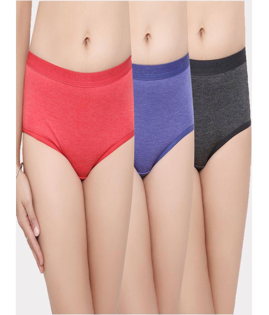 IN CARE LINGERIE - Multi Color Blended Solid Women''s Hipster ( Pack of 3 ) - None