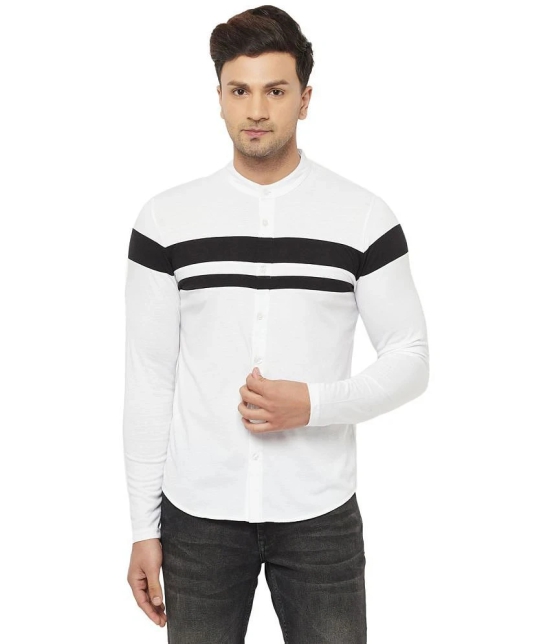 Glito Cotton Blend White Shirt Single - None