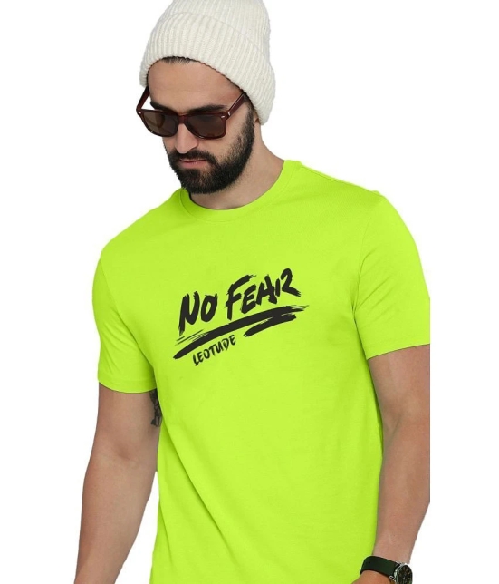 Leotude Polyester Regular Fit Printed Half Sleeves Mens T-Shirt - Green ( Pack of 1 ) - None