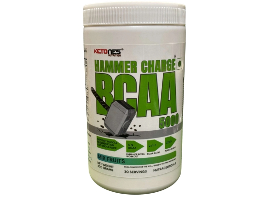 Ketones Nutrition Hammer Charge BCAA 5000 | 400 gm | Mix Fruits