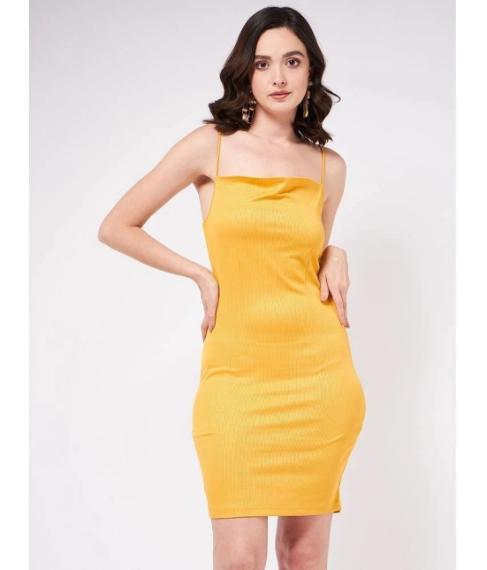 Zima Leto - Yellow Polyester Womens Bodycon Dress ( Pack of 1 ) - None