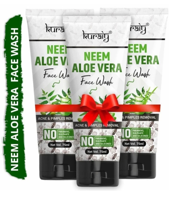 KURAIY Face Wash Cream With Natural Deep Moisturizing Face wash Tube pack of 3