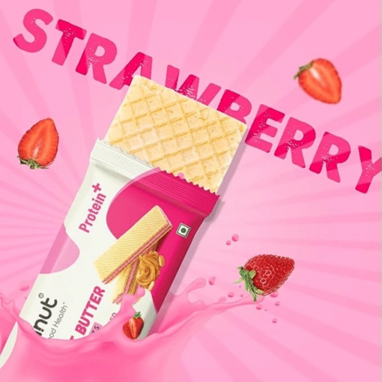 Beanut Peanut Waffer Biscuit | Strawberry Flavoured