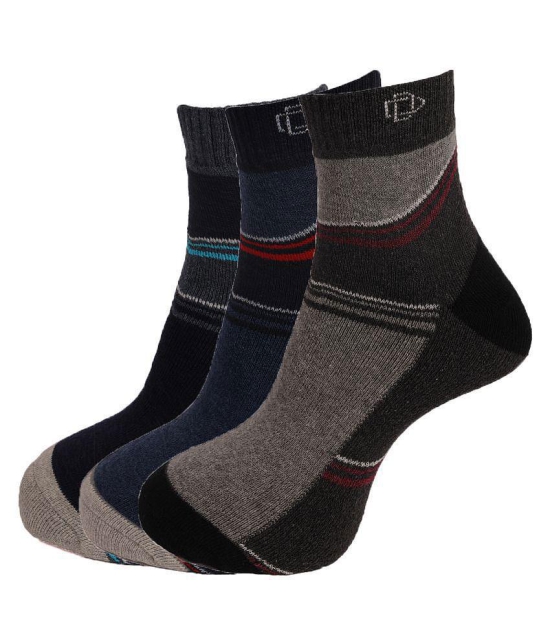 Dollar Socks Multi Casual Ankle Length Socks Pack of 3 - Multi