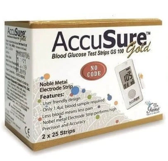 AccuSure Gold Blood Glucose 50 Strips