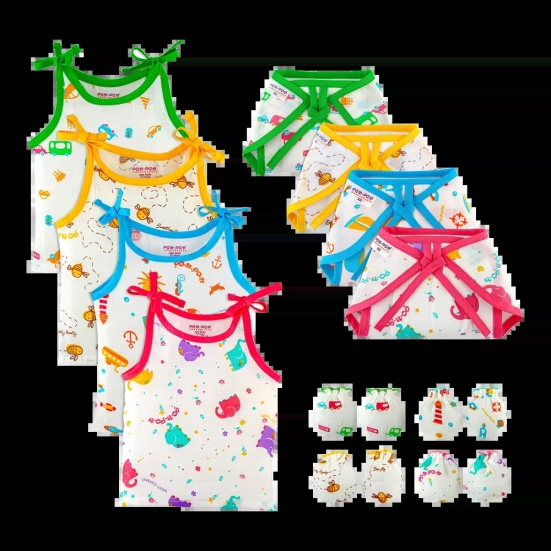 Newborn Printed Slips Set - Newborn - 12 Pack-0 - 3 Months