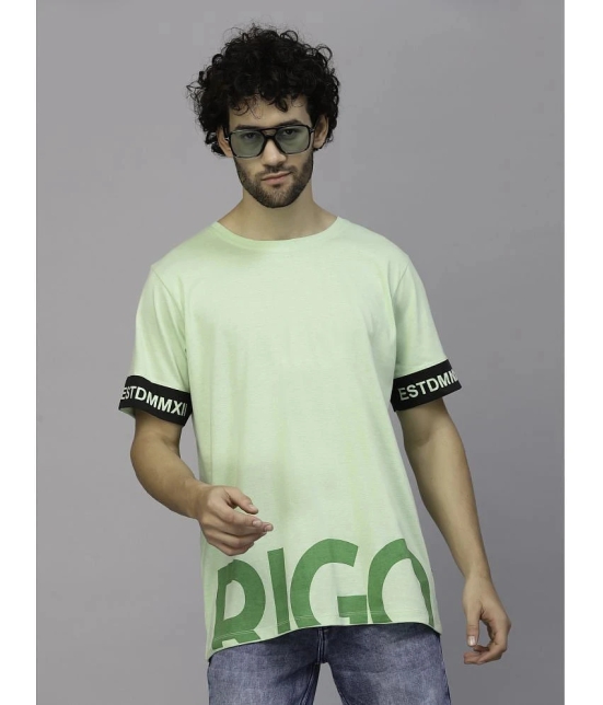 Rigo - Mint Green 100% Cotton Oversized Fit Mens T-Shirt ( Pack of 1 ) - None