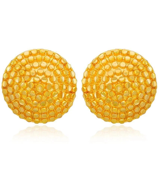 LUV FASHION Golden Jhumki Earrings ( Pack of 1 ) - Golden