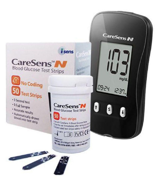 CARESENS N GLUCOMETER WITH 50 STRIPS