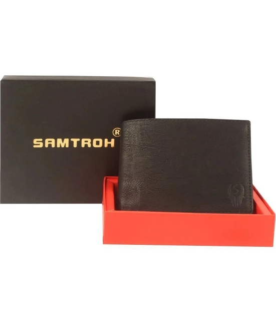 samtroh - PU BLACK Mens Regular Wallet ( Pack of 1 ) - Black