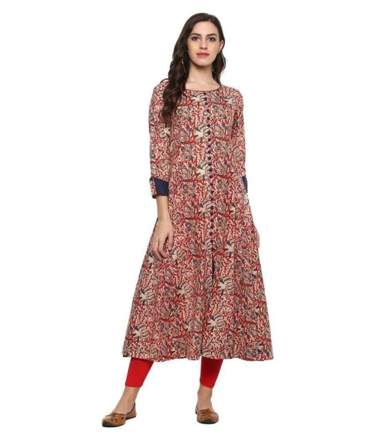 Yash Gallery Multicolor Cotton Anarkali Kurti - 5XL