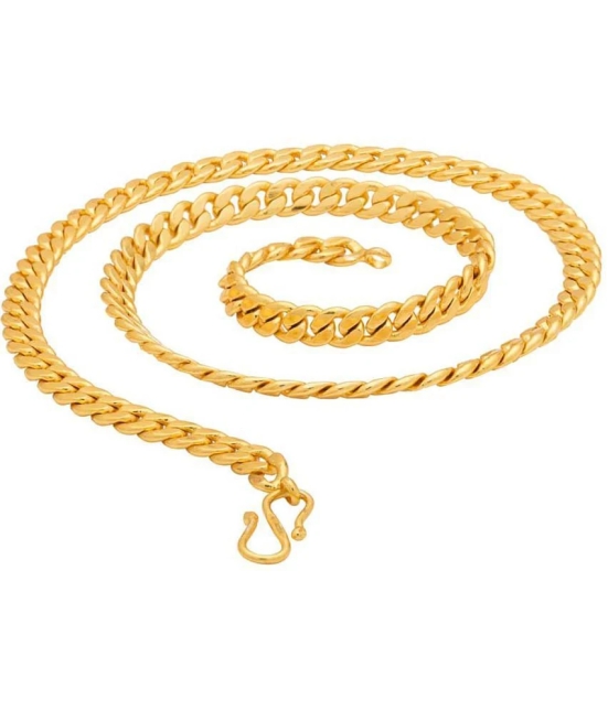 Fashion Frill Gold Plated Chain For Men & Boys - None