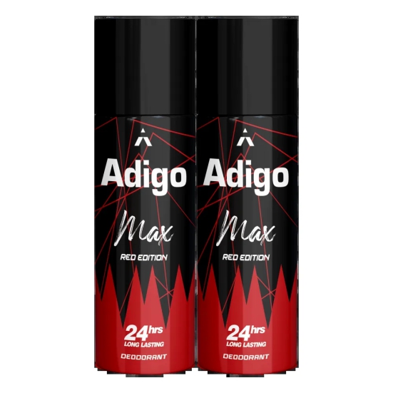 Adigo Max Red Edition Deodorant 165ml(Pack Of 2)