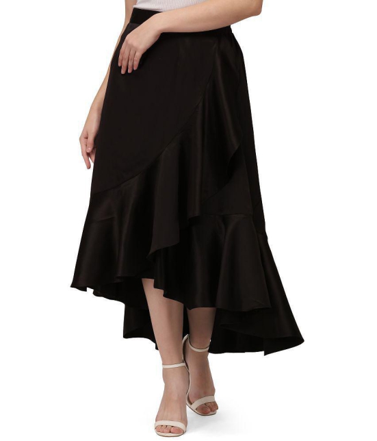 Smarty Pants Satin A-Line Skirt - Black Single - 30