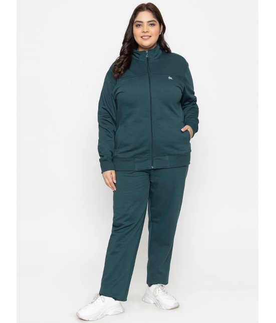 YHA Green Fleece Solid Tracksuit - Pack of 1 - None