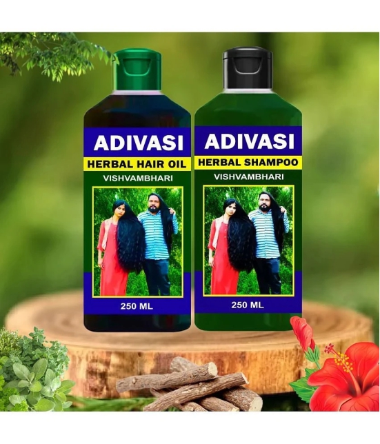 Vishvambhari Adivasi Hair oil Shampoo Combo Kit for Strength hair & Growth of hair