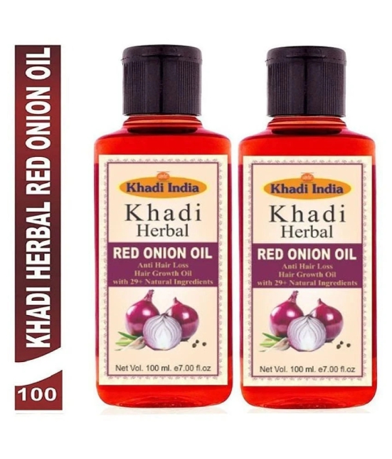 Khadi Herbal Red onion  Oil with Keratin Infused 200 mL Pack of 2