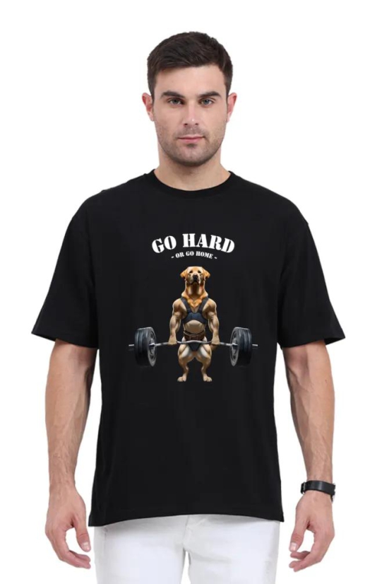 GO HARD OR GO HOME BULL OVERSIZED T-SHIRT-S