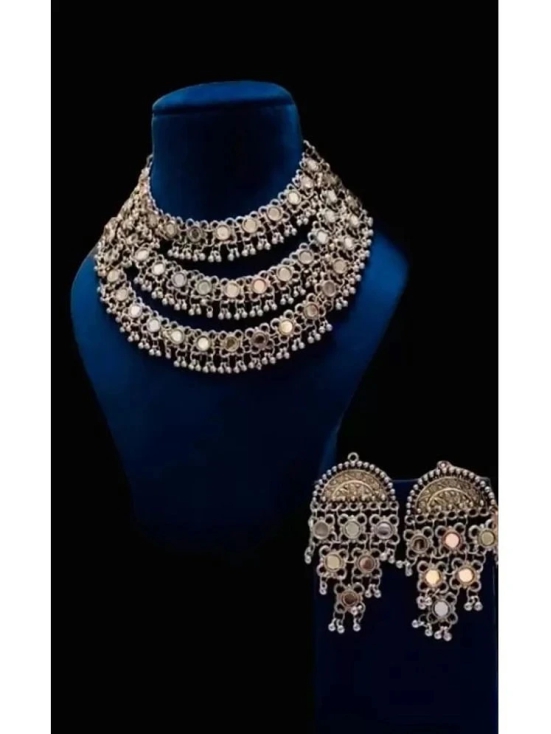 Samridhi DC Silver Alloy Necklace Set ( Pack of 1 ) - Silver