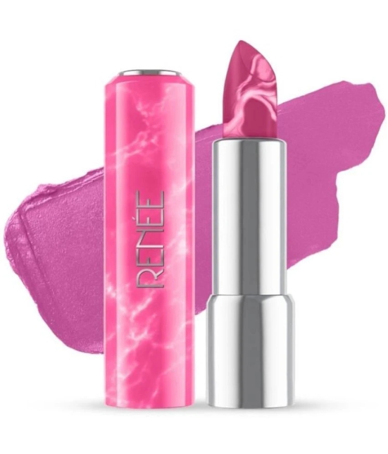 Renee Marble Creamy Matte Lipstick - Perla, Rich Payoff with High Color Pigment, Moisturizing, 4Gm