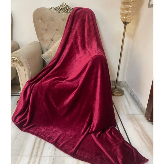 Solid Double AC Blanket-Maroon