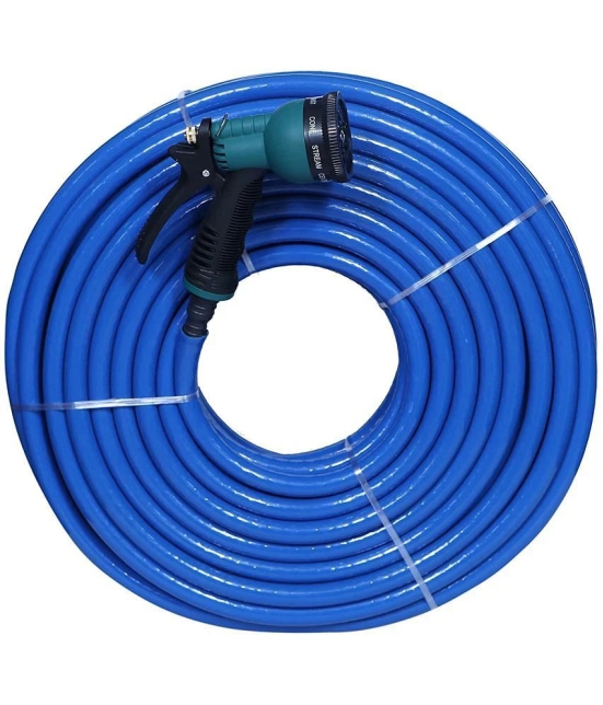 Water Hose Pipe With Water Spray Gun For Car Wash 15 Mtr Length (For Tap Size 0.5 Inch)