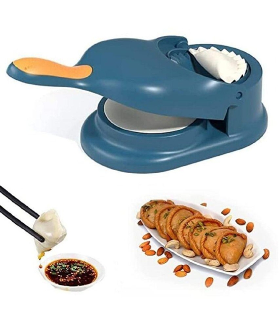 iview kitchenware Blue Virgin Plastic Gujiya/Momos/Dumpling Maker Machine ( Set of 1 ) - Blue