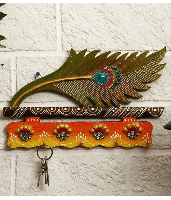 JaipurCrafts Multicolour Wood Key Holder - Pack of 1